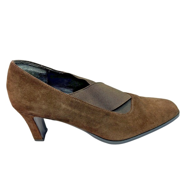 Fashion Bug Brown Suede Mary‎ Jane Heels Size 9 Capsule Closet Essential - Picture 2 of 12